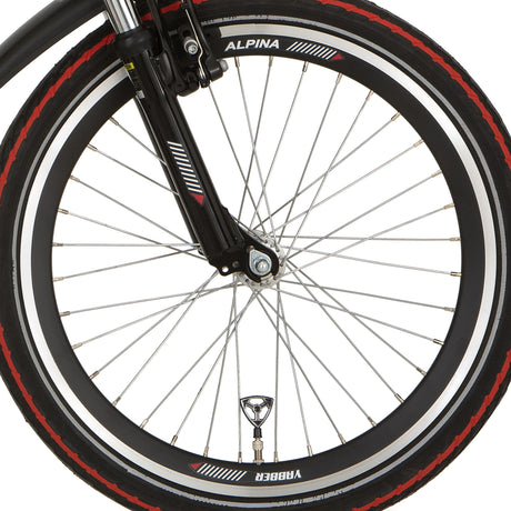 Alpina front wheel 22 hlqc yabber black zinc spk