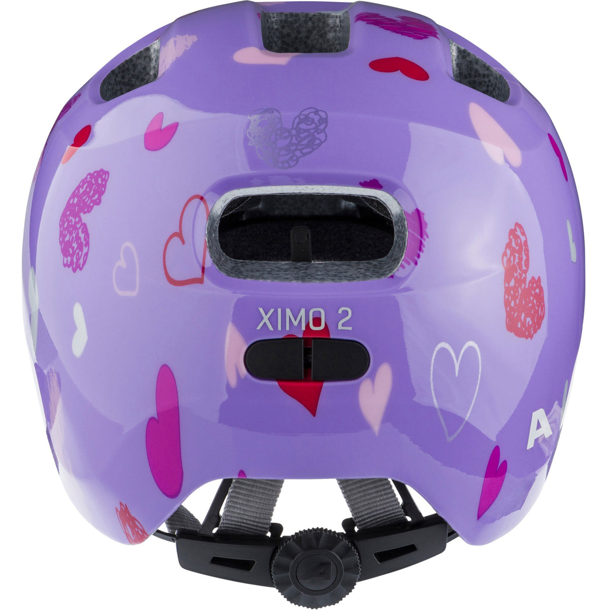 Olympic sportswear alpina sports children's helmet ximo 2 purple hearts 47-51 gloss