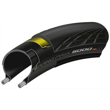 Continental Grand Prix 5000 Folding Band, Racing Bike, 28-622, černá