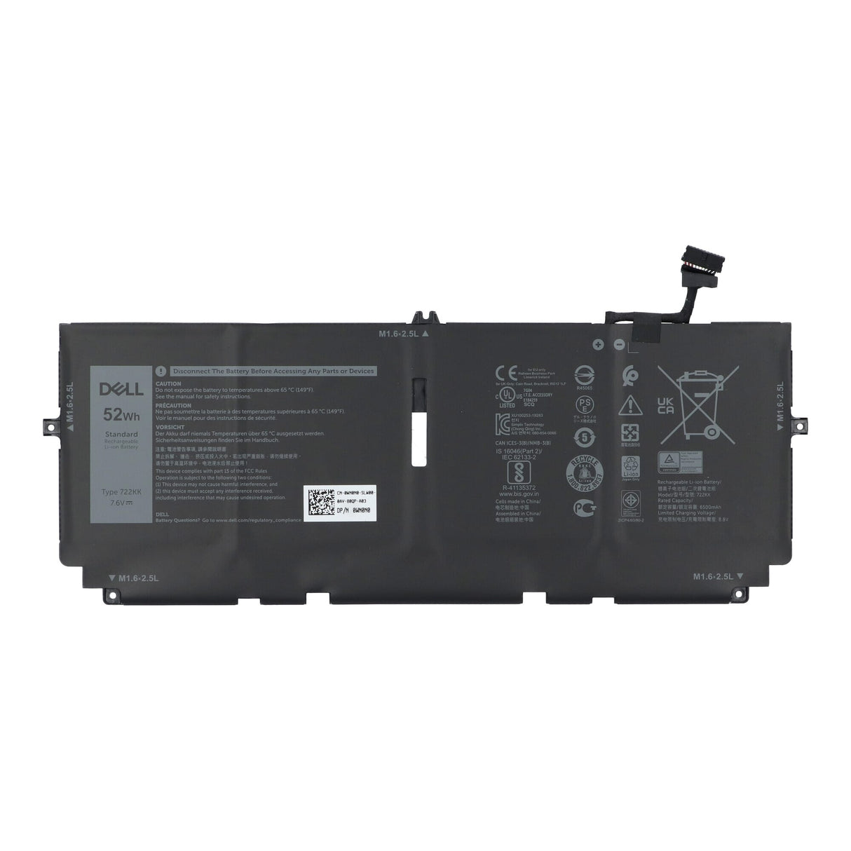 Dell laptop batteri 6500 mah