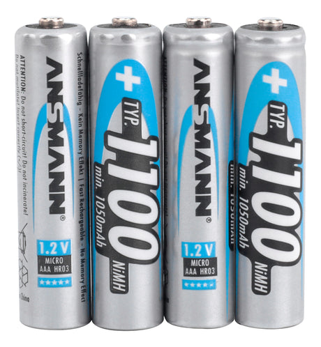 Ansmann nimh battery micro aaa typ 1100 4er blister