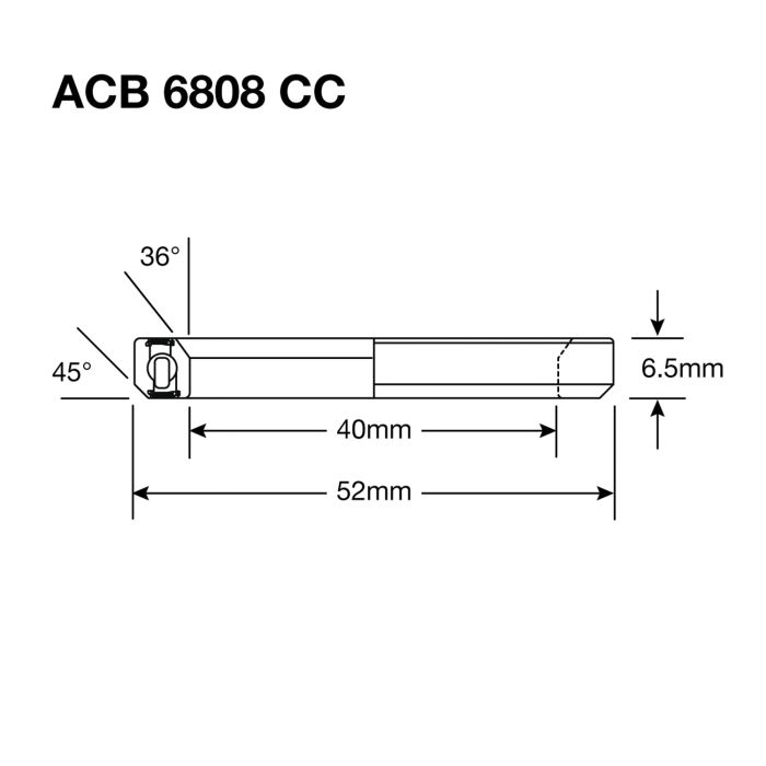 Enduro bearings acb 6808 cc ss - 440c stainless (angular contact) - 40x52x6.5 (36x45°)