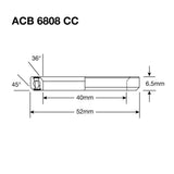 Enduro bearings acb 6808 cc ss - 440c stainless (angular contact) - 40x52x6.5 (36x45°)