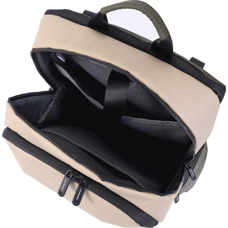Hedgren commute bike stem backpack 15,6l beige olive