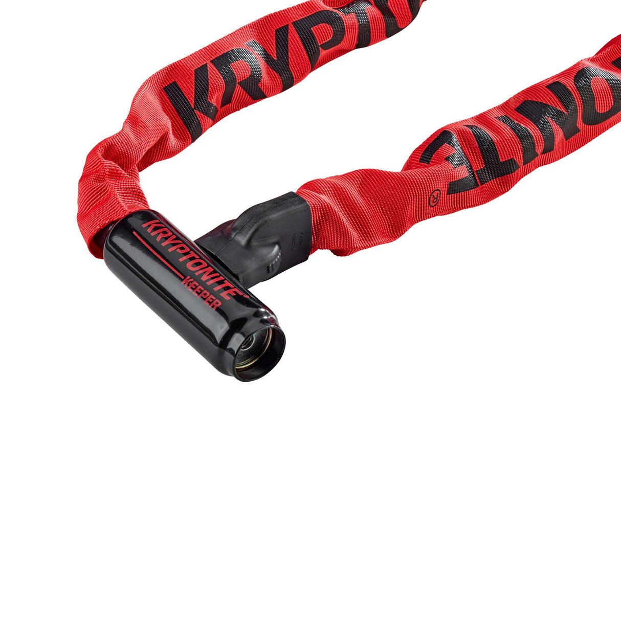 Kryptonite keeper 785 chain with integrated lock - bicycle chain lock - bicycle lock with chain for electric bicycle - 85 cm - steel - red