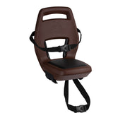 Qibbel junior 6+ bicycle seat behind luggage carrier mounting - brown - including foot protection plates and footrests