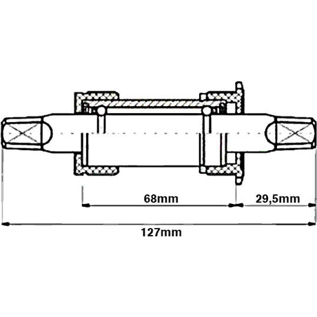Thun kinex bunnbrakett nøkkelfri bsa 127mm