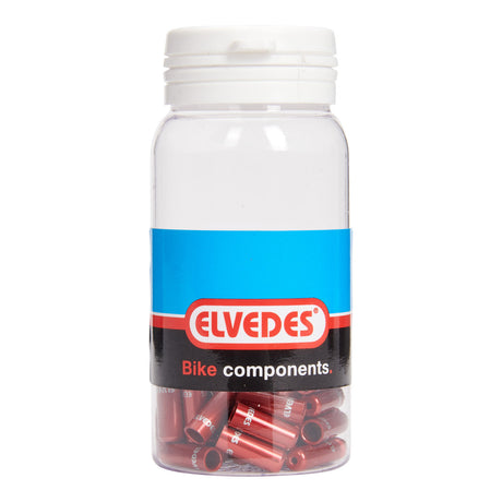 Elvedes cable end cap 4.2mm seal alu red (50pcs)