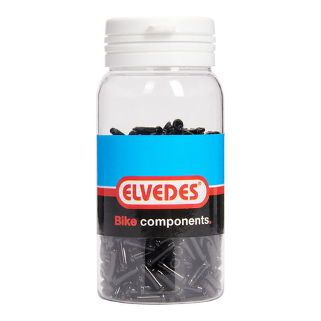 Elvedes nakładki zapobiegające strzępieniu 2,3mm aluminium czarne (500szt)