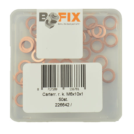 Bofix box of 50 crankcase rings red head 6x10x1 copper