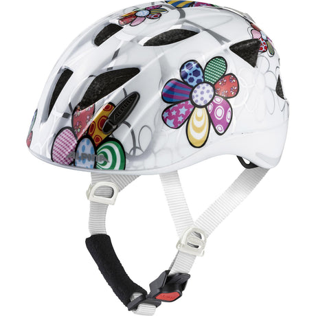 Kask sportowy dziecięcy Alpina ximo flash biały kwiatek 47-51 połysk