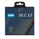 KMC Bicycle Chain DLC 12 126 links - Red Black - 272g