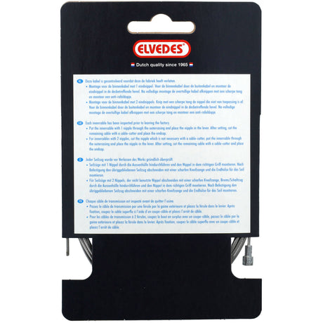 Elvedes Bremsbannerkabel 2250mm Edelstol �1.5mm V-Nipple