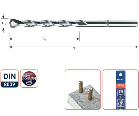 Rotec concrete drill 14.0mm