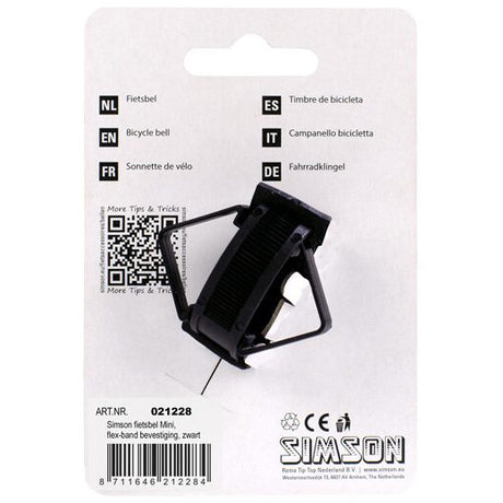 Simson Velo Bell Mini 32mm, Flex Bandbank Black