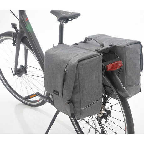 Nova Double - bolsa de bicicleta dupla, cinza, água -repelida