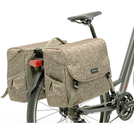 Mondi Joy Double pannier - water-repellent polyester - Racktime - Ivy Grey