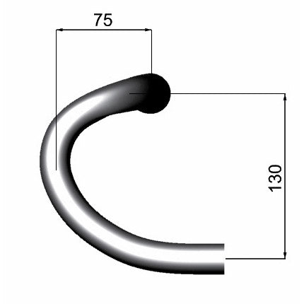 Deda volan Bend Zero-100 na prostem se srečujem 46 cm črno