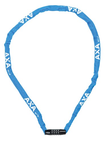 Axa zámek řetízek pevný 120cm kódový zámek modrý (karta)