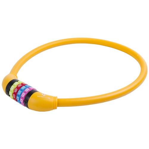M-wave combination cable lock silicone orange 65cm12mm
