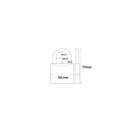 Abus Padlock 65 50mm Gray