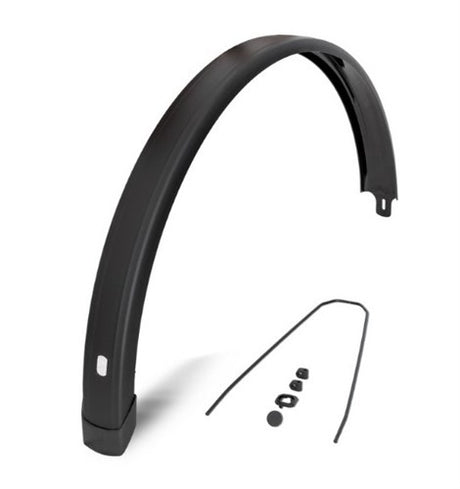 Fender cúil Eurofender 28 orlach 72mm cearnach luas neamhlonrach dubh cothrom