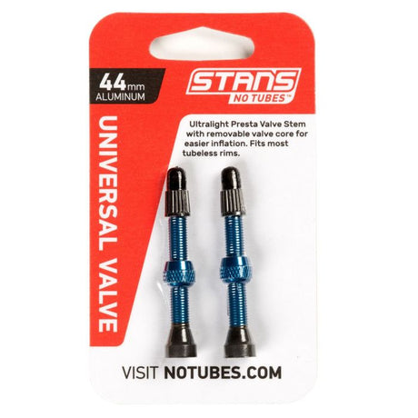 Stan's vožtuvo kotas aliuminis (pora) - universalus, presta - mėlynas - 44mm