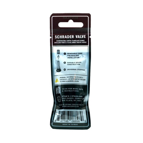 Stans stan's valve stem (pair) - universal, schrader, 10mm base - 32mm