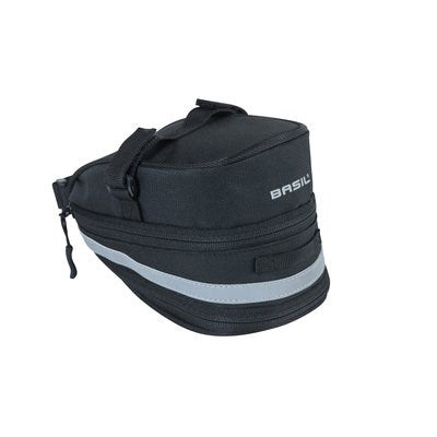 Basil Mada Saddlebag - Compact, black, 1L, Velcro, bicycle accessory