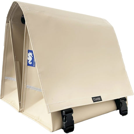 Clarijs kolesarska torba Double XL PVC 46L z vdolbino Matt Sand