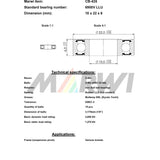 Marwi egyesített golyóscsapágy max CB-435 6900V LLU 10x22x6