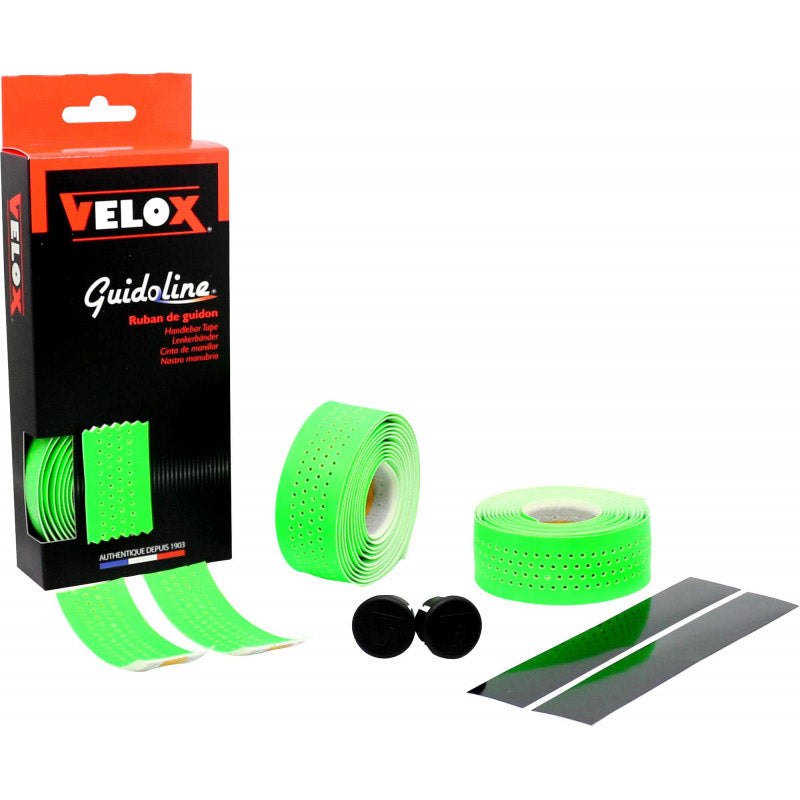 Guidon Velox fluorescent perforé vert fluo (2 pcs)