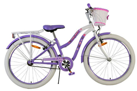 Linda bicicleta infantil Volare - meninas - 24 polegadas - roxa - freios de duas mãos