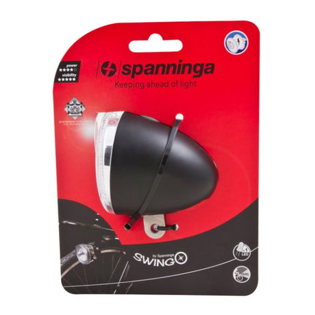 Spanninga swingo headlight black battery card