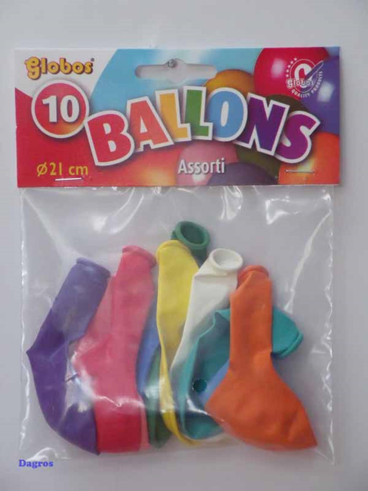Globos baloni ã˜21cm mešana vrečka različnih barv po 10 kosov