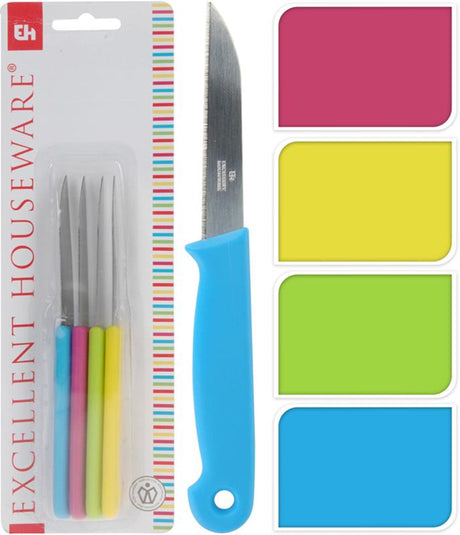 Excellent houseware schilmes rvs met kunststof handvat 17cm 4-delig