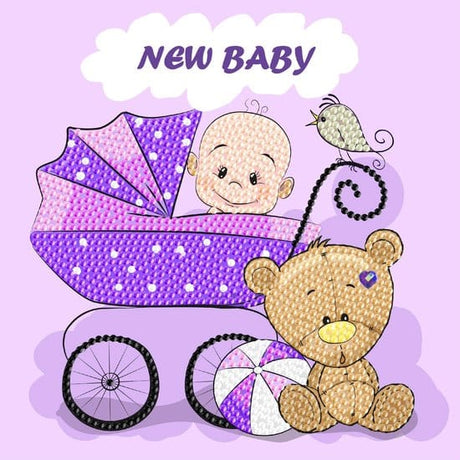 Brand unit diamond painting - card new baby