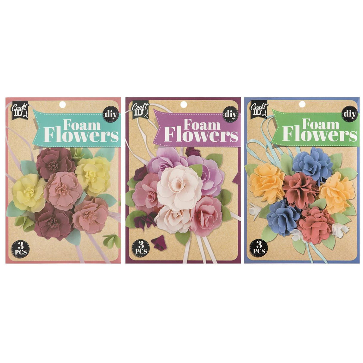 Craft id make your own foam flowers 3 ass.