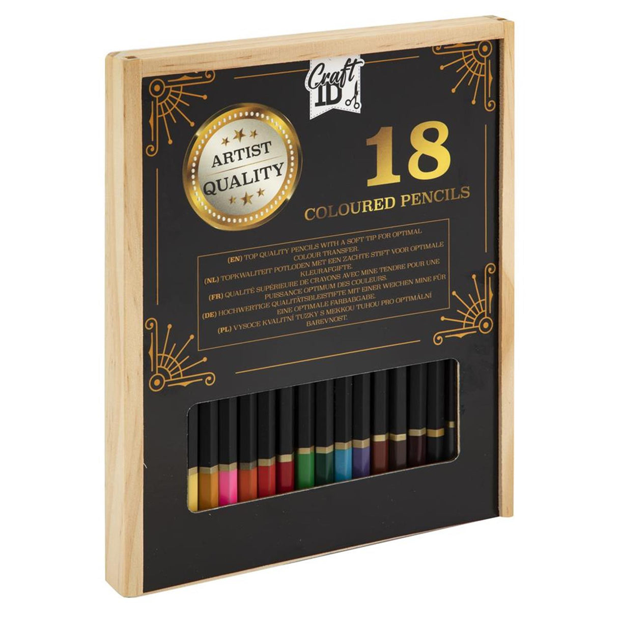 Crayons de couleur professionnels Grafix, 18 pcs.