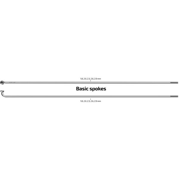 Spokes 272-14 Sapim Leader ø2.00 mm FG 2.3 - Stainless steel (100 pieces)