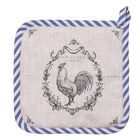 Clayre eef potholder rooster 20x20cm
