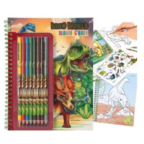 Depesche - dino world kleurboek met kleurpotloden