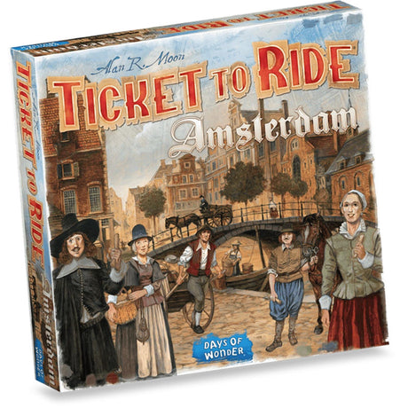 Days of Wonder Ticket to Ride Amsterdam – Dutch board game for 2 to 4 players - fast strategy game from 8 years old - play in 17th century Amsterdam