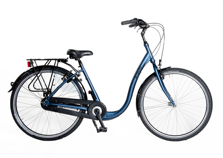 Aldo 28 inch low step bicycle comfort alu 7v freewheel blue