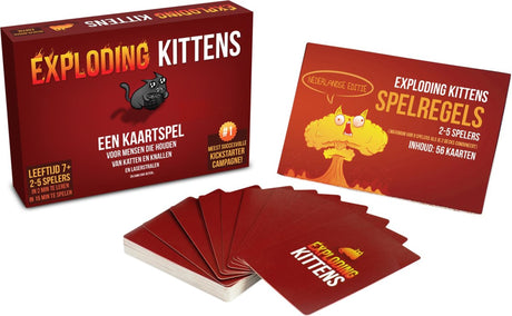 Exploding Kittens Original Editioun - Kaartespill voller Spannung an Humor - 2 bis 5 Spiller - vu 7 Joer