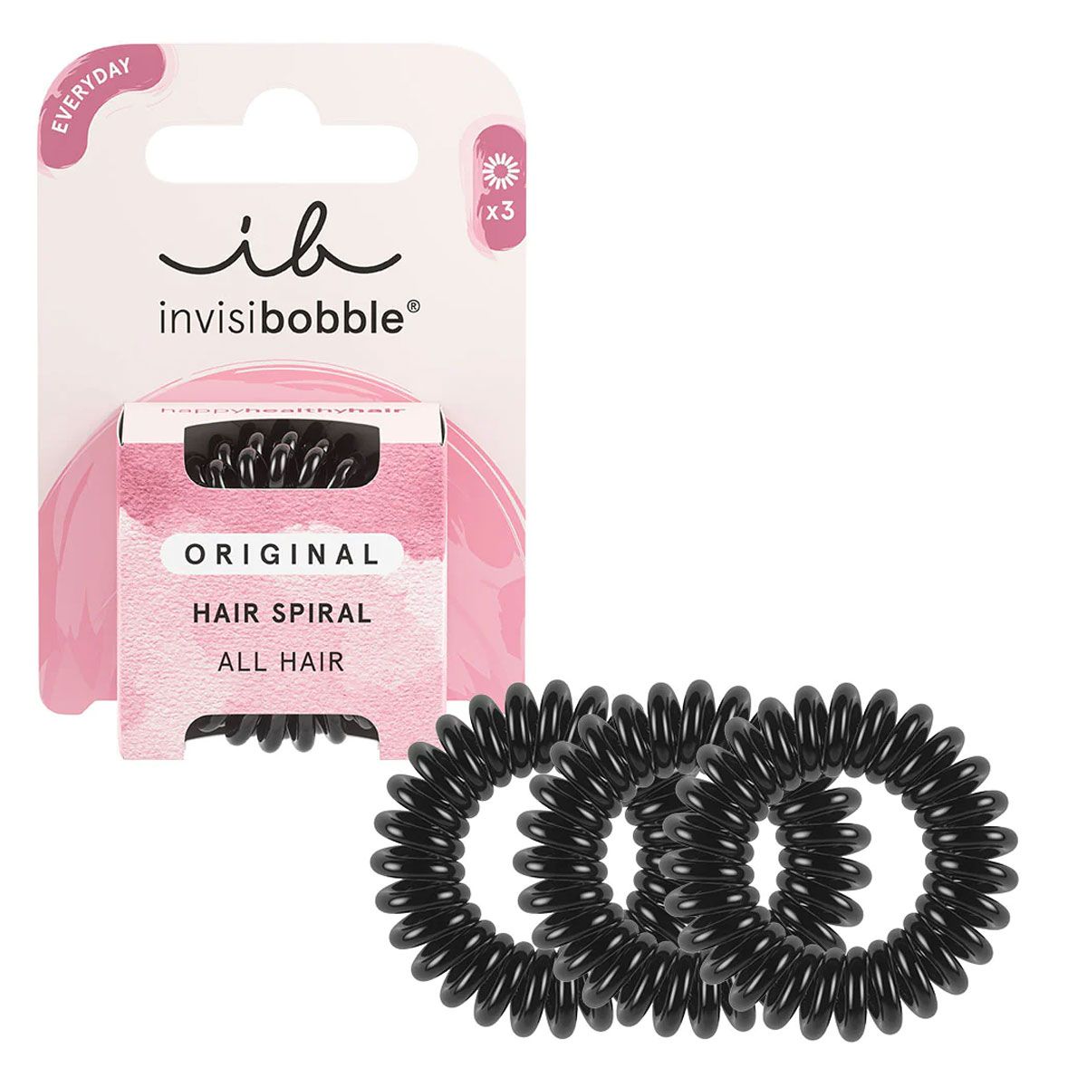 Invisibobble original vrai noir 3 pièces