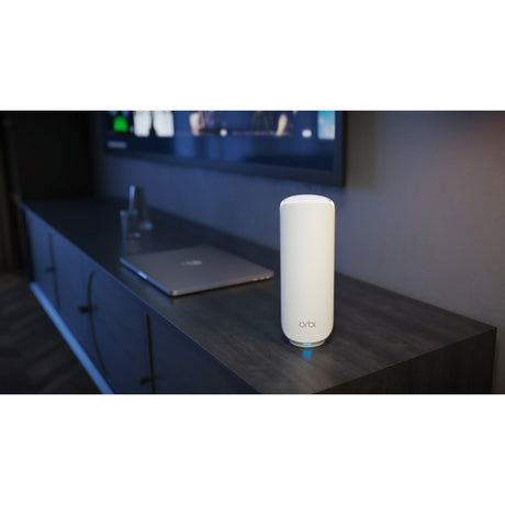 Dvojpásmový rozširujúci satelitný sieťový smerovač Netgear Orbi 370 Series Wi-Fi so 7 sieťami (biely)