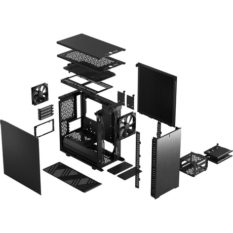 Fractal design define 7 mini black solid midi tower housing (black | 4x USB-A | 1x USB-C)