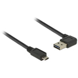 Delock easy-usb-a 2.0 hann > easy-usb micro-usb-b 2.0 hannkabel (svart, 0,5 meter)