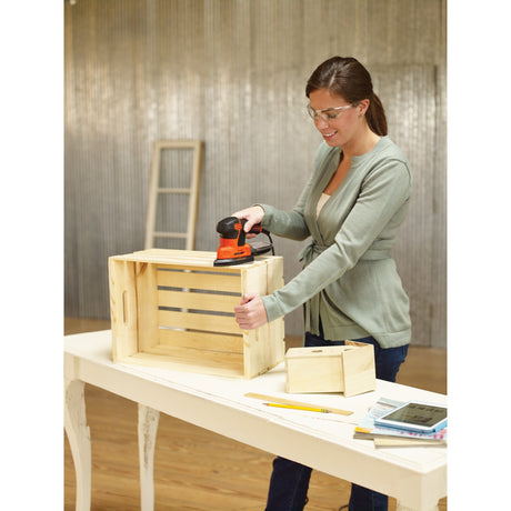 Black+decker 120 watt mouse detail sander ka2500k-qs delta sander (orange black, accessories and case included)